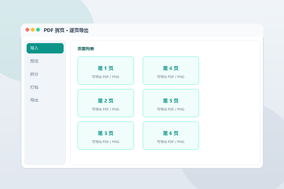 PDF 拆页示意